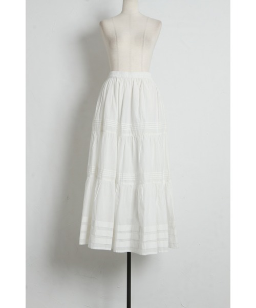 &. NOSTALGIA(アンドドットノスタルジア)の「コットンレースティアードスカート(スカート・レディース・ブラック/オフホワイト・M)」の15枚目の写真