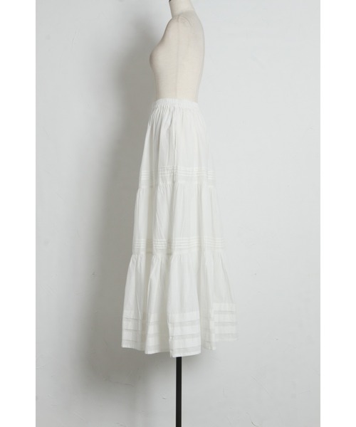 &. NOSTALGIA(アンドドットノスタルジア)の「コットンレースティアードスカート(スカート・レディース・ブラック/オフホワイト・M)」の16枚目の写真