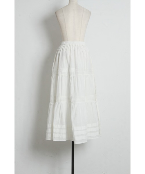 &. NOSTALGIA(アンドドットノスタルジア)の「コットンレースティアードスカート(スカート・レディース・ブラック/オフホワイト・M)」の17枚目の写真