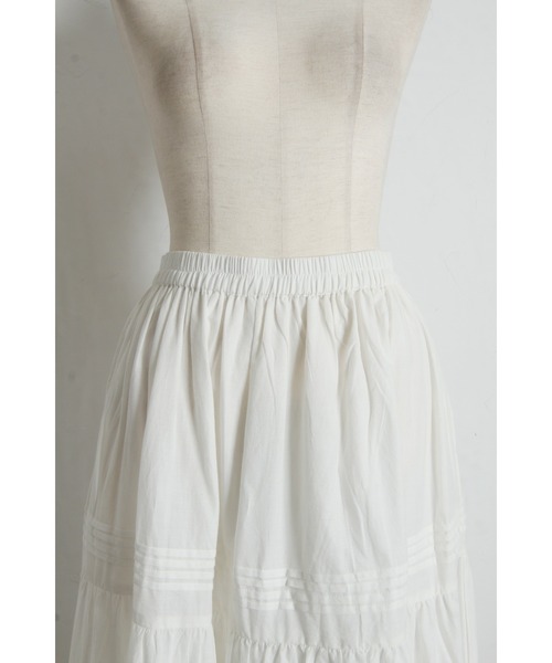 &. NOSTALGIA(アンドドットノスタルジア)の「コットンレースティアードスカート(スカート・レディース・ブラック/オフホワイト・M)」の19枚目の写真