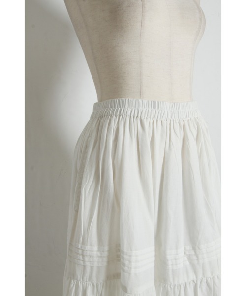 &. NOSTALGIA(アンドドットノスタルジア)の「コットンレースティアードスカート(スカート・レディース・ブラック/オフホワイト・M)」の20枚目の写真