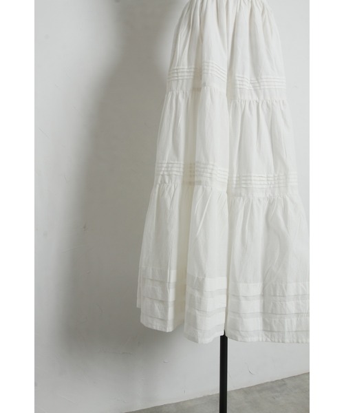 &. NOSTALGIA(アンドドットノスタルジア)の「コットンレースティアードスカート(スカート・レディース・ブラック/オフホワイト・M)」の21枚目の写真