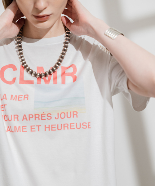 CALMER（カルメール）の「Printed T-shirt（Tシャツ/カットソー・レディース・ブルー系その他/レッド・FREE）」の2枚目の写真