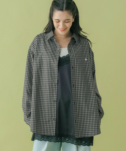 RAGEBLUE（レイジブルー）の「＜POLO BCS/ポロ・ビーシーエス＞別注/オーバーチェックシャツ（シャツ/ブラウス・レディース・ベージュ/ライトブルー/ブラック/レッド・FREE）」の7枚目の写真