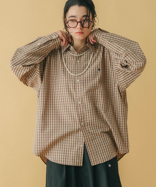 RAGEBLUE（レイジブルー）の「＜POLO BCS/ポロ・ビーシーエス＞別注/オーバーチェックシャツ（シャツ/ブラウス・レディース・ベージュ/ライトブルー/ブラック/レッド・FREE）」の18枚目の写真