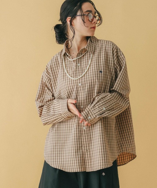 RAGEBLUE（レイジブルー）の「＜POLO BCS/ポロ・ビーシーエス＞別注/オーバーチェックシャツ（シャツ/ブラウス・レディース・ベージュ/ライトブルー/ブラック/レッド・FREE）」の19枚目の写真