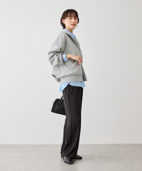 ROPE' PICNIC（ロペピクニック）の「コクーンシルエットダブルジップフーディ（パーカー・レディース・チャコールグレー/ライトグレー/キナリ・FREE）」の11枚目の写真