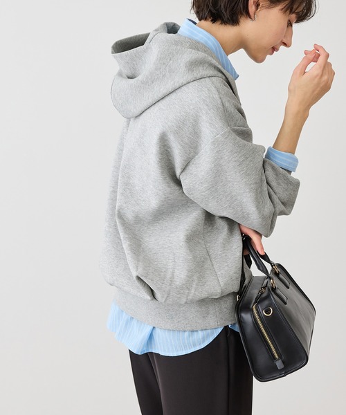 ROPE' PICNIC（ロペピクニック）の「コクーンシルエットダブルジップフーディ（パーカー・レディース・チャコールグレー/ライトグレー/キナリ・FREE）」の17枚目の写真