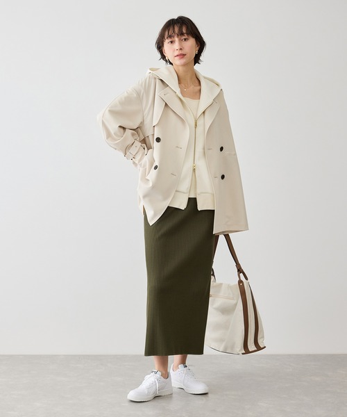 ROPE' PICNIC（ロペピクニック）の「コクーンシルエットダブルジップフーディ（パーカー・レディース・チャコールグレー/ライトグレー/キナリ・FREE）」の21枚目の写真