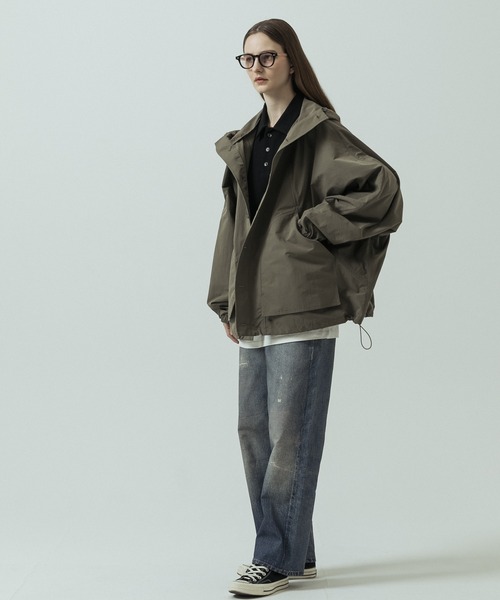 SLICK(スリック)の「【ZOZO限定】 SLICK/スリック Oversized Dolman Sleeve Hooded Jacket/オーバーサイズ ドルマンスリーブ フーデッドジャケット/オーバーサイズ(ポンチョ・メンズ・ブラック/カーキ・1/2)」の11枚目の写真