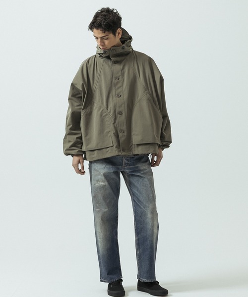 SLICK(スリック)の「【ZOZO限定】 SLICK/スリック Oversized Dolman Sleeve Hooded Jacket/オーバーサイズ ドルマンスリーブ フーデッドジャケット/オーバーサイズ(ポンチョ・メンズ・ブラック/カーキ・1/2)」の22枚目の写真