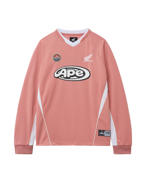 PHYPS MOTORCYCLE(フィップスモーターサイクル)の「Mesh Series Logo Long Sleeve Coral(Tシャツ/カットソー・レディース・その他・LARGE/MEDIUM/SMALL/X-LARGE)」の1枚目の写真