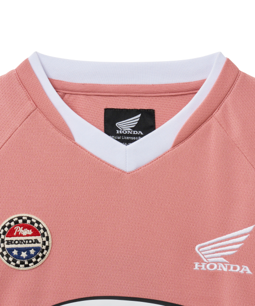PHYPS MOTORCYCLE(フィップスモーターサイクル)の「Mesh Series Logo Long Sleeve Coral(Tシャツ/カットソー・レディース・その他・LARGE/MEDIUM/SMALL/X-LARGE)」の3枚目の写真