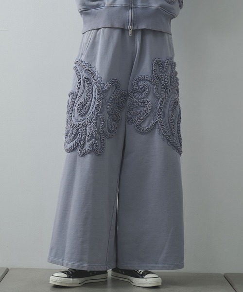 TAAKK(ターク)の「【TAAKK/ターク】Sweat Wide Pants(スウェットパンツ・メンズ・ブラック/ブルー・2/3)」の1枚目の写真