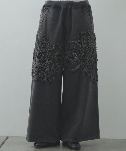 TAAKK(ターク)の「【TAAKK/ターク】Sweat Wide Pants(スウェットパンツ・メンズ・ブラック/ブルー・2/3)」の2枚目の写真