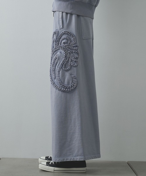 TAAKK(ターク)の「【TAAKK/ターク】Sweat Wide Pants(スウェットパンツ・メンズ・ブラック/ブルー・2/3)」の6枚目の写真