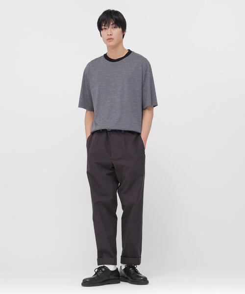 MARGARET HOWELL(マーガレットハウエル)の「SUPERFINE MERINO JERSEY TOP(Tシャツ/カットソー・メンズ・ネイビー/グレー系その他3・LARGE/MEDIUM)」の4枚目の写真