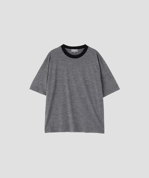MARGARET HOWELL(マーガレットハウエル)の「SUPERFINE MERINO JERSEY TOP(Tシャツ/カットソー・メンズ・ネイビー/グレー系その他3・LARGE/MEDIUM)」の6枚目の写真