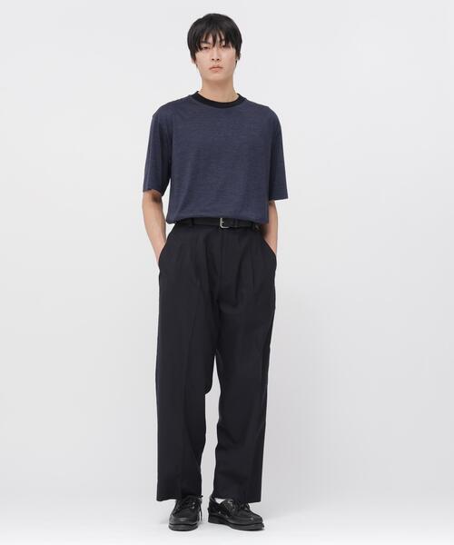 MARGARET HOWELL(マーガレットハウエル)の「SUPERFINE MERINO JERSEY TOP(Tシャツ/カットソー・メンズ・ネイビー/グレー系その他3・LARGE/MEDIUM)」の8枚目の写真