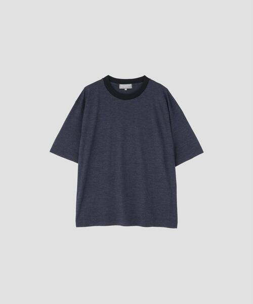 MARGARET HOWELL(マーガレットハウエル)の「SUPERFINE MERINO JERSEY TOP(Tシャツ/カットソー・メンズ・ネイビー/グレー系その他3・LARGE/MEDIUM)」の10枚目の写真