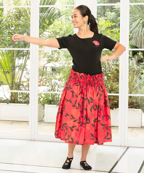 Maunaloa(マウナロア)の「【Maunaloa】シングルパウ レフアマイレ レッド系(スカート・レディース・レッド系その他・FREE)」の5枚目の写真