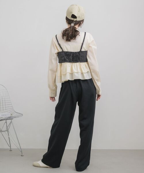 RETRO GIRL(レトロガール)の「【セットアイテム】ストライプビスチェSETシャツ(シャツ/ブラウス・レディース・ブラック系その他/ブルー系その他/グレー系その他・FREE)」の15枚目の写真