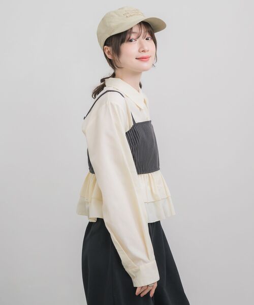 RETRO GIRL(レトロガール)の「【セットアイテム】ストライプビスチェSETシャツ(シャツ/ブラウス・レディース・ブラック系その他/ブルー系その他/グレー系その他・FREE)」の18枚目の写真