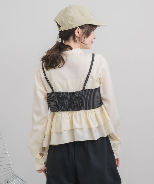 RETRO GIRL(レトロガール)の「【セットアイテム】ストライプビスチェSETシャツ(シャツ/ブラウス・レディース・ブラック系その他/ブルー系その他/グレー系その他・FREE)」の19枚目の写真