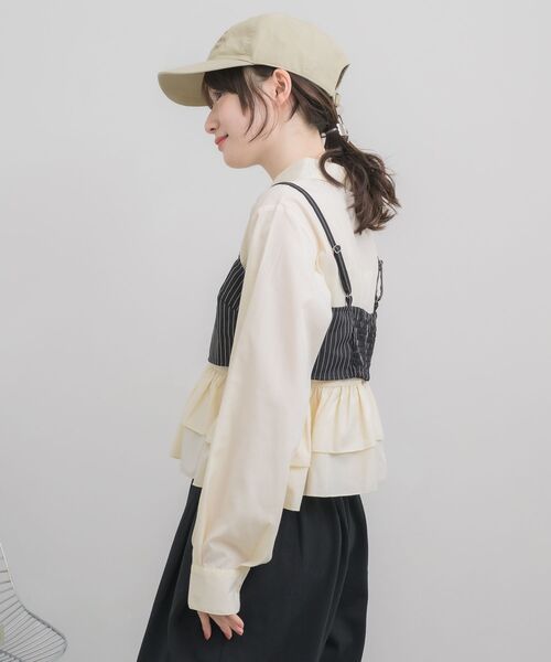 RETRO GIRL(レトロガール)の「【セットアイテム】ストライプビスチェSETシャツ(シャツ/ブラウス・レディース・ブラック系その他/ブルー系その他/グレー系その他・FREE)」の20枚目の写真