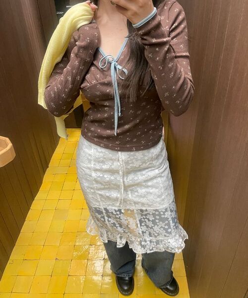 SINOON(シヌーン)の「Double Button Cardigan (Lemon Yellow)(カーディガン/ボレロ・レディース・イエロー・FREE)」の2枚目の写真