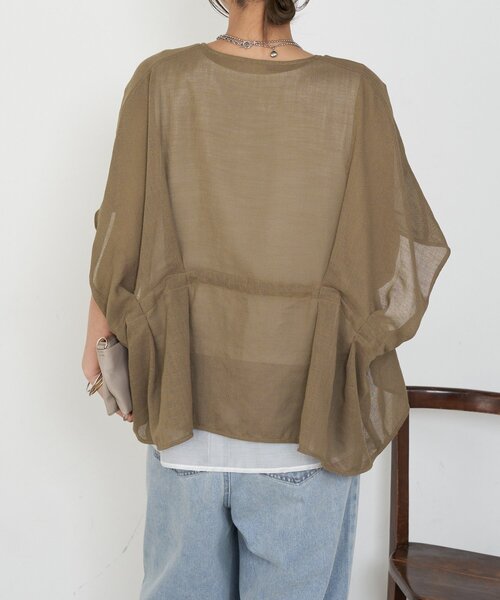 Jena espace merveilleux（ジェナ　エスパスメルヴェイユ）の「ドロストタックブルゾン（ベスト・レディース・チャコールグレー/ベージュ/ブラウン・FREE）」の22枚目の写真