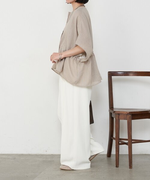 Jena espace merveilleux（ジェナ　エスパスメルヴェイユ）の「ドロストタックブルゾン（ベスト・レディース・チャコールグレー/ベージュ/ブラウン・FREE）」の19枚目の写真