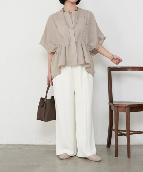 Jena espace merveilleux（ジェナ　エスパスメルヴェイユ）の「ドロストタックブルゾン（ベスト・レディース・チャコールグレー/ベージュ/ブラウン・FREE）」の20枚目の写真