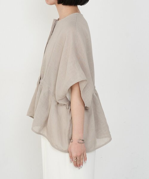 Jena espace merveilleux（ジェナ　エスパスメルヴェイユ）の「ドロストタックブルゾン（ベスト・レディース・チャコールグレー/ベージュ/ブラウン・FREE）」の12枚目の写真