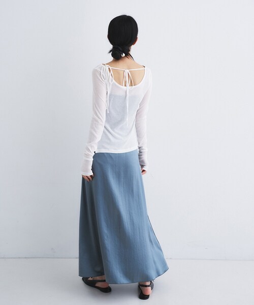 CODE A(コードエー)の「jersey ribbon pullover(Tシャツ/カットソー・レディース・ホワイト/ブラック/ライトイエロー系・00)」の9枚目の写真