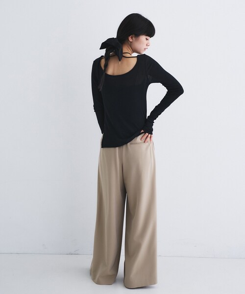 CODE A(コードエー)の「jersey ribbon pullover(Tシャツ/カットソー・レディース・ホワイト/ブラック/ライトイエロー系・00)」の20枚目の写真