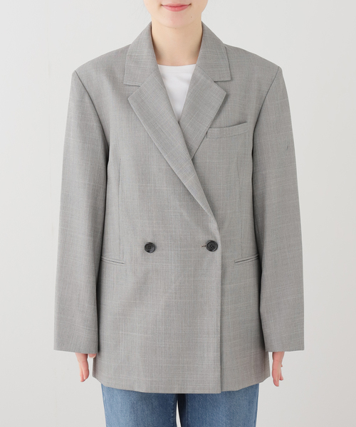 journal standard L'essage(ジャーナルスタンダードレサージュ)の「MOULI バックギャザージャケット(テーラードジャケット・レディース・ブラウン/チャコールグレー・FREE)」の15枚目の写真