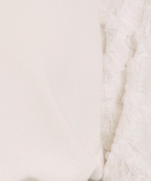 ITS'DEMO（イッツデモ）の「【手洗い可】立体チュールレース袖ニット（ニット/セーター・レディース・オフホワイト/パープル/ブラック/ベビーピンク・00）」の12枚目の写真