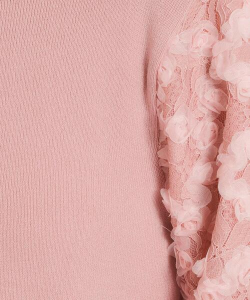 ITS'DEMO（イッツデモ）の「【手洗い可】立体チュールレース袖ニット（ニット/セーター・レディース・オフホワイト/パープル/ブラック/ベビーピンク・00）」の20枚目の写真