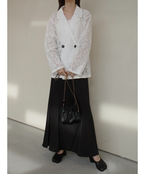 amel（エイメル）の「シアーフラワー レースジャケット ｜ ホワイト（テーラードジャケット・レディース・ホワイト・FREE）」の7枚目の写真