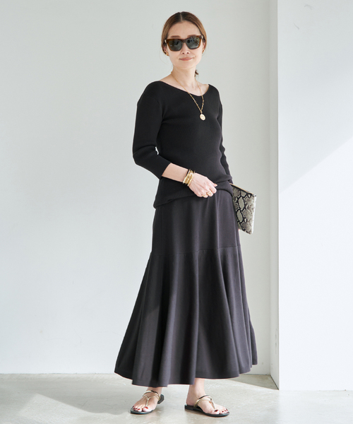 raspail(ラスパイユ)の「*【Raspail/ラスパイユ】 Reverse V-neck pullover(ニット/セーター・レディース・ブラック/カーキ・FREE)」の21枚目の写真