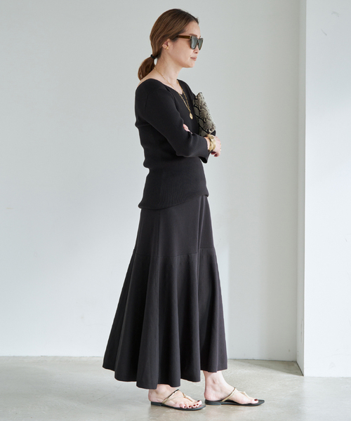 raspail(ラスパイユ)の「*【Raspail/ラスパイユ】 Reverse V-neck pullover(ニット/セーター・レディース・ブラック/カーキ・FREE)」の20枚目の写真