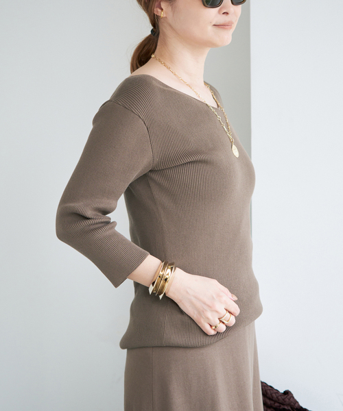 raspail(ラスパイユ)の「*【Raspail/ラスパイユ】 Reverse V-neck pullover(ニット/セーター・レディース・ブラック/カーキ・FREE)」の17枚目の写真