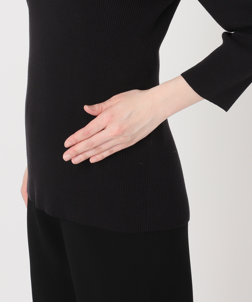 raspail(ラスパイユ)の「*【Raspail/ラスパイユ】 Reverse V-neck pullover(ニット/セーター・レディース・ブラック/カーキ・FREE)」の7枚目の写真