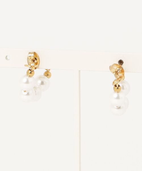 ALWAYS GOOD TIME(オルウェイズグッドタイム)の「シェルパールサークルピアス/ステンレスポスト・上品フープデザイン(ピアス(両耳用)・レディース・ゴールド/シルバー・FREE)」の11枚目の写真