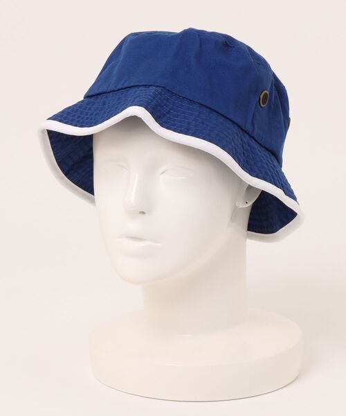 newhattan（ニューハッタン）の「【newhattan】Washed Bucket Hat with Trim（キャップ・メンズ・グレー/ホワイト/レッド/ロイヤルブルー/ベージュ・M/L）」の4枚目の写真
