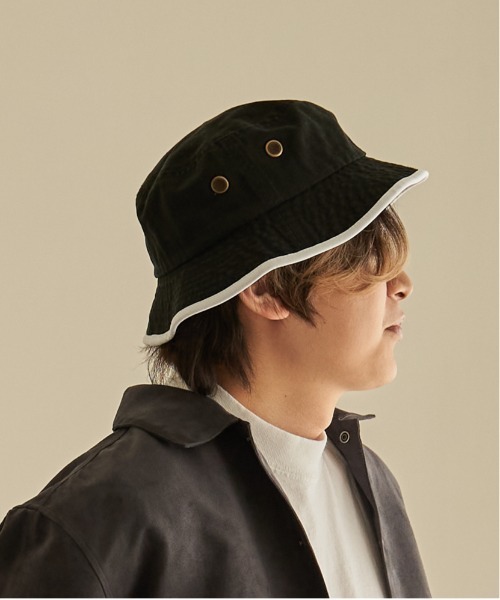 newhattan（ニューハッタン）の「【newhattan】Washed Bucket Hat with Trim（キャップ・メンズ・グレー/ホワイト/レッド/ロイヤルブルー/ベージュ/ブラック・M/L）」の13枚目の写真
