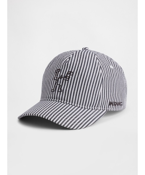 GAP（ギャップ）の「ジャン＝ミシェル・バスキア ストライプ ベースボールキャップ（キャップ・メンズ・ブルー・ONE SIZE）」の3枚目の写真