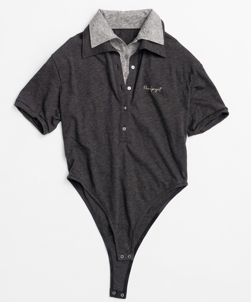 PRANK PROJECT(プランクプロジェクト)の「【2026Summer Pre-Order】ダブルカラーポロボディスーツ / Double Collar Polo Bodysuit(Tシャツ/カットソー・レディース・ブラック/マルチ・FREE)」の14枚目の写真