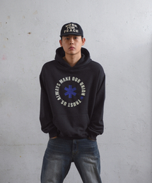 Lettering Circle HOODIE BALCK